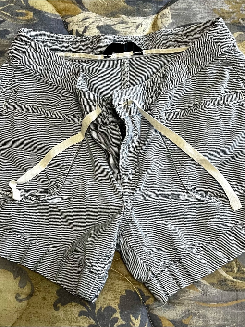The North Face Navy and White Pinstripe  Shorts